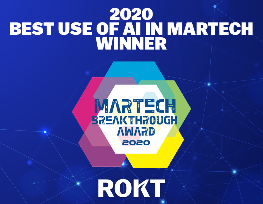 Rokt recognized for innovation in AI with 2020 MarTech Breakthrough Award